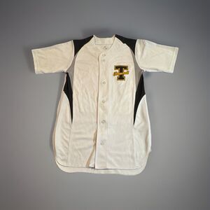 Trumbull  LL All Stars Baseball Jersey ( vintage) Adult Small White Black Mesh